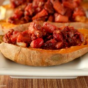 {A Kitchen Addiction} Cranberry Apple Pecan Stuffed Sweet Potatoes