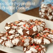 choc peppermint crackle cookies w words