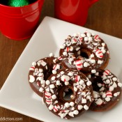 {A Kitchen Addiction} Peppermint Hot Chocolate Donuts