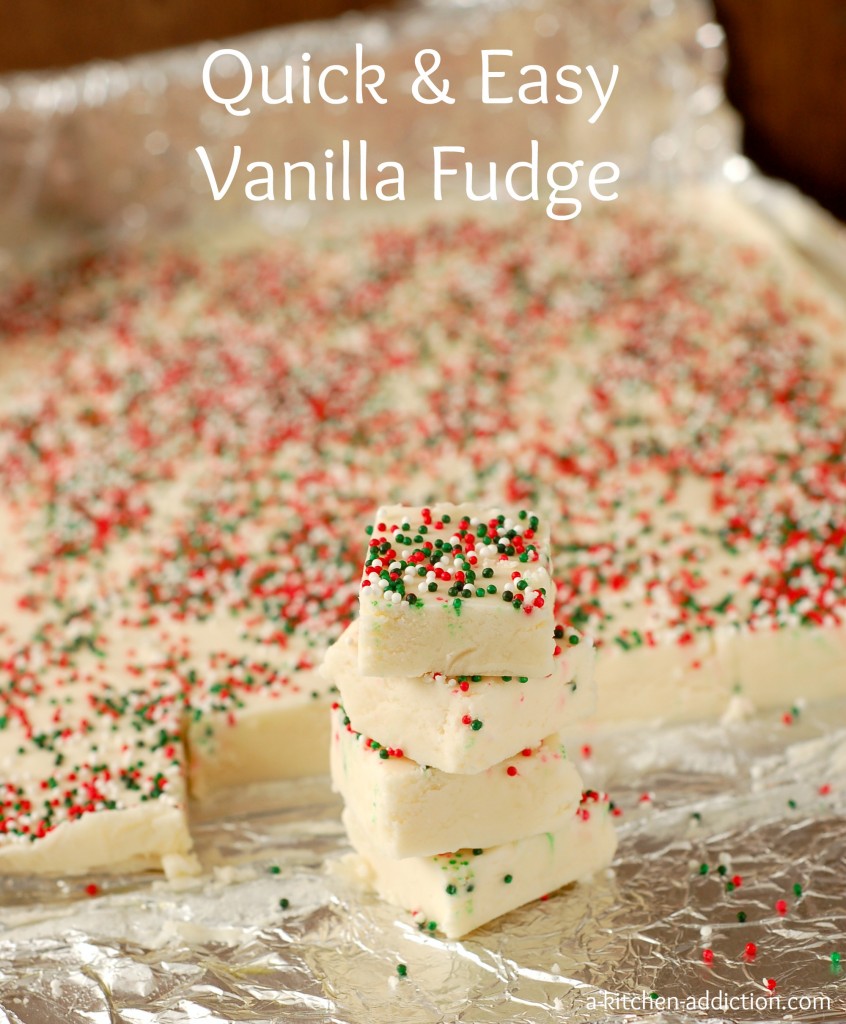 {A Kitchen Addiction} Quick & Easy Vanilla Fudge
