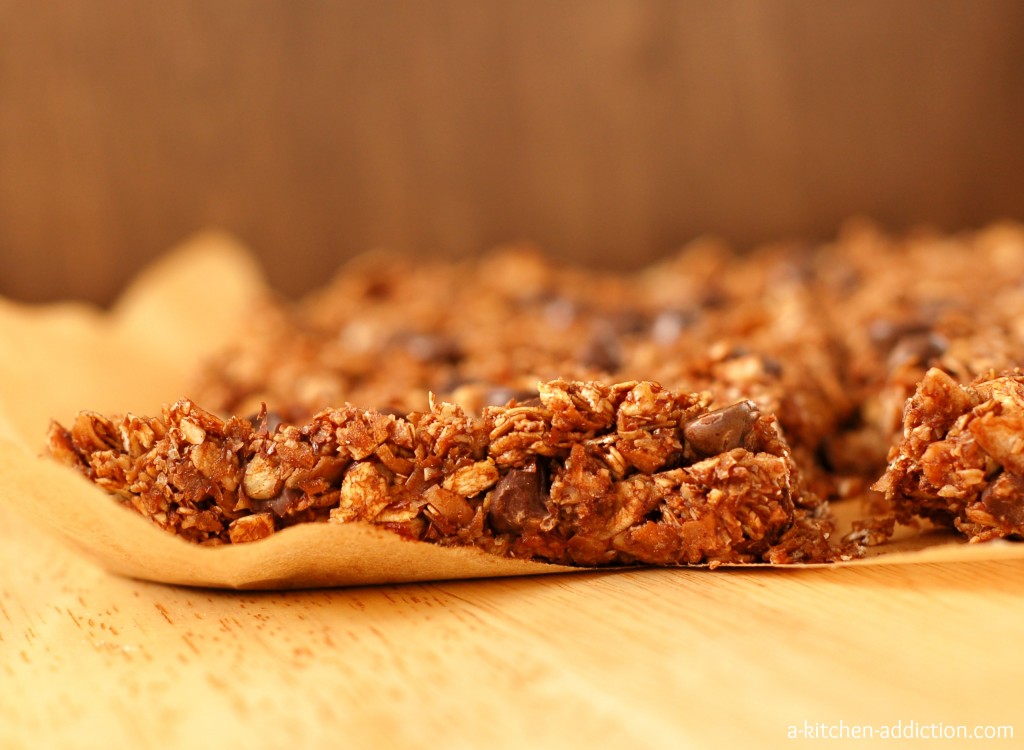 Chocolate, Almond, & Coconut Granola Bars