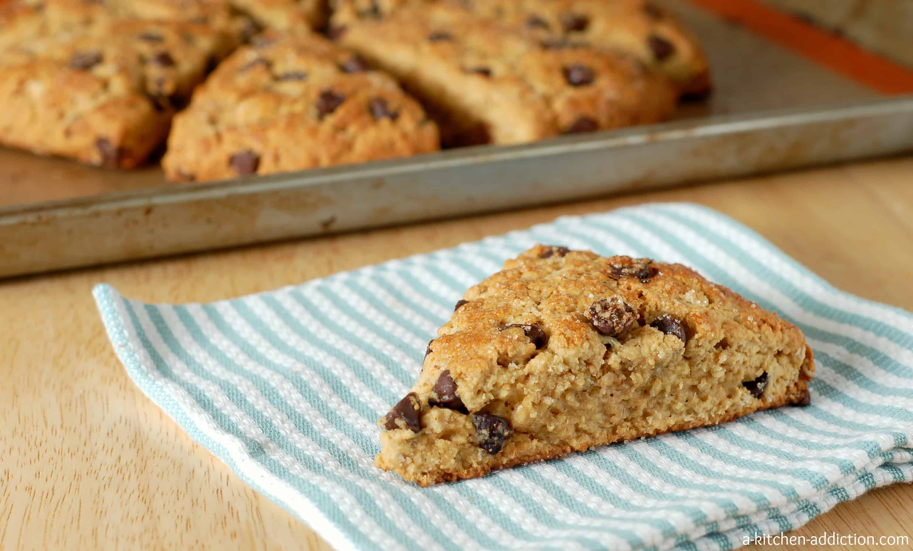 Peanut Butter Chocolate Chip Oatmeal Scones A Kitchen Addiction