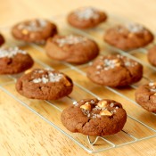 Salted Dark Chocolate Peanut Butter Chip Cookies
