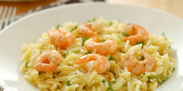 Lemon Pepper Shrimp with Lemon Orzo Recipe l www.a-kitchen-addiction.com