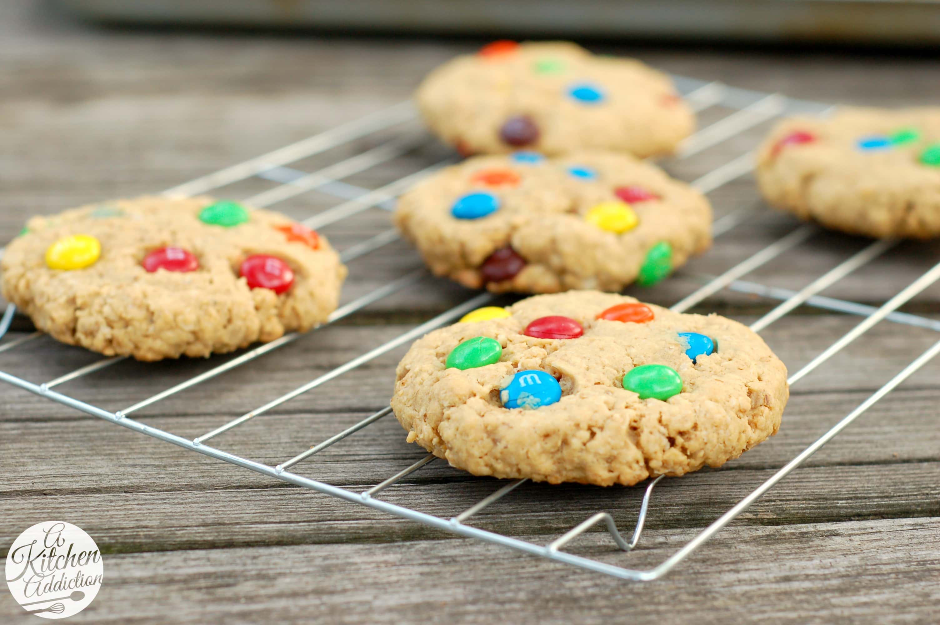 M+M Peanut Butter Oatmeal Cookies A Kitchen Addiction