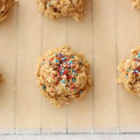 Lighter Peanut Butter Honey No Bake Cookies Recipe -- No butter or white/brown sugar!