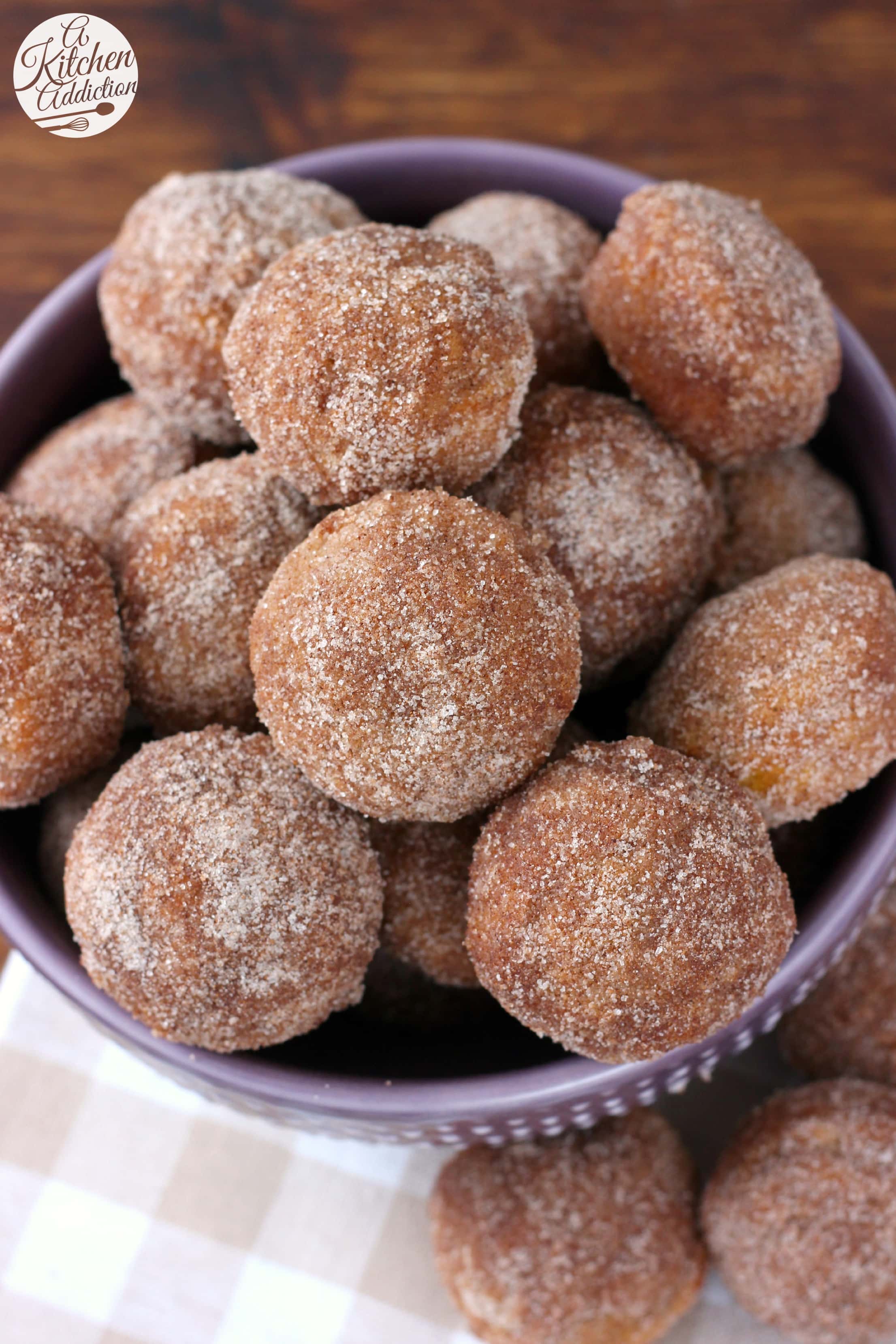 Cinnamon Sugar Pumpkin Donut Muffins - A Kitchen Addiction