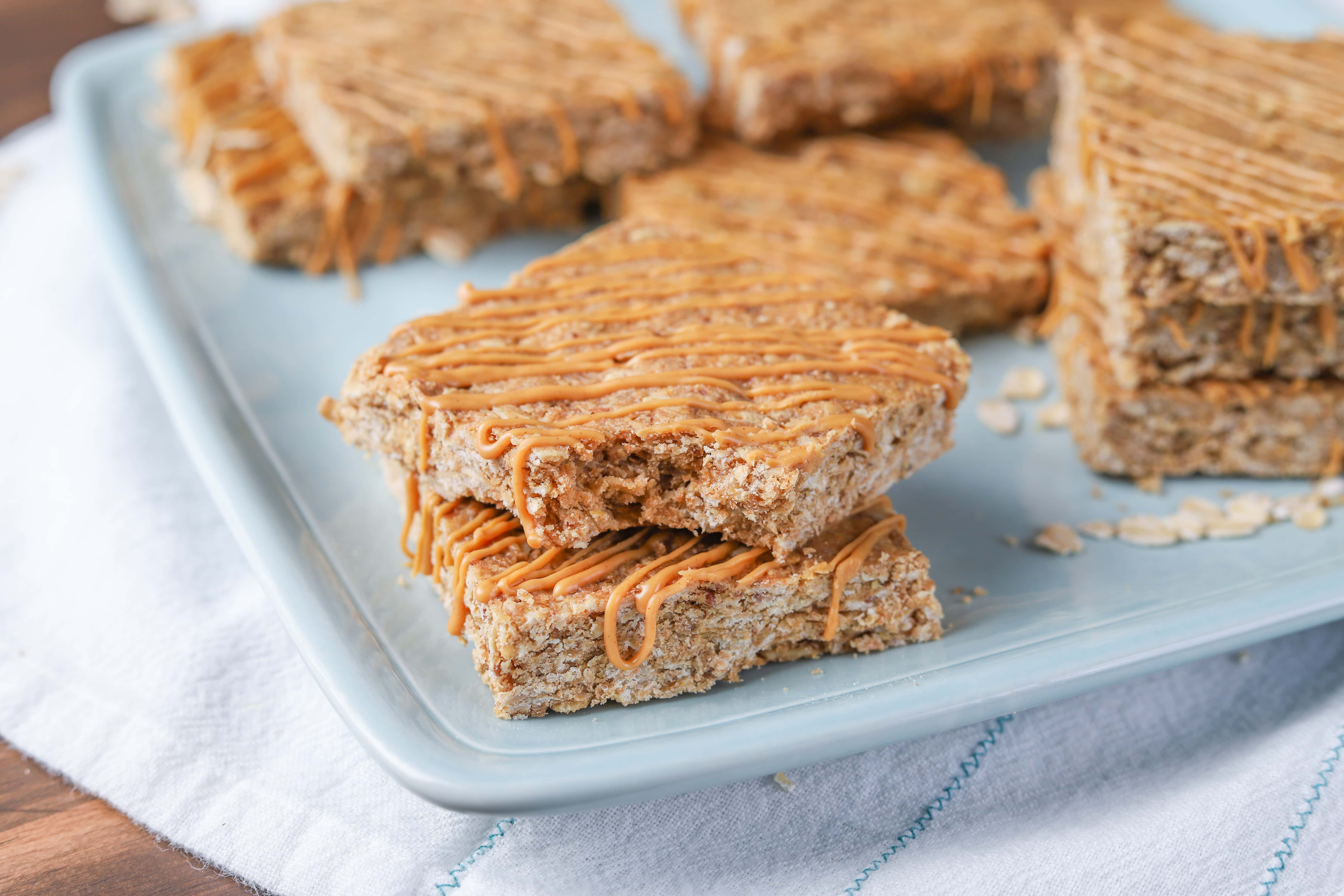 Soft Baked Peanut Butter Granola Bars Recipe
