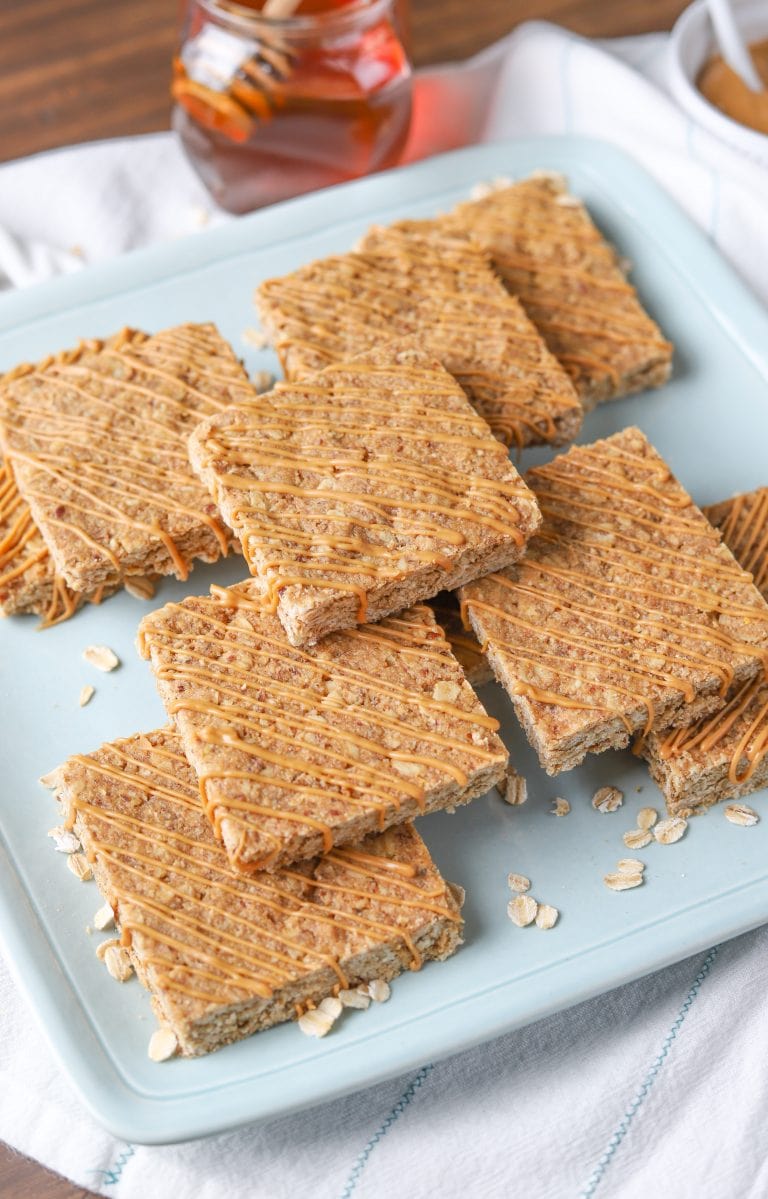 One Bowl Peanut Butter Granola Bars {Whole Wheat} A Kitchen Addiction