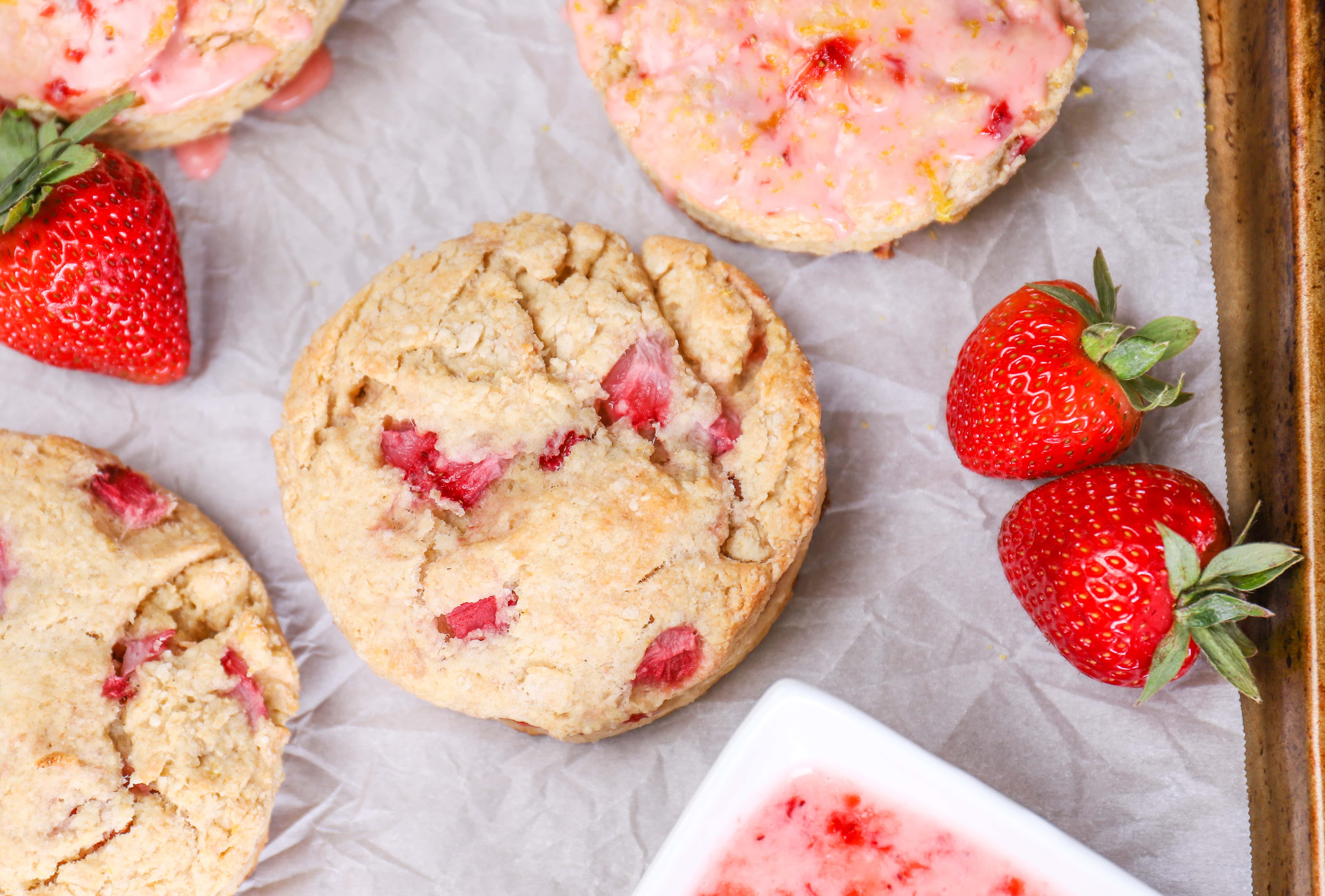 Fresh Strawberry Scones Recipe from A Kitchen Addiction
