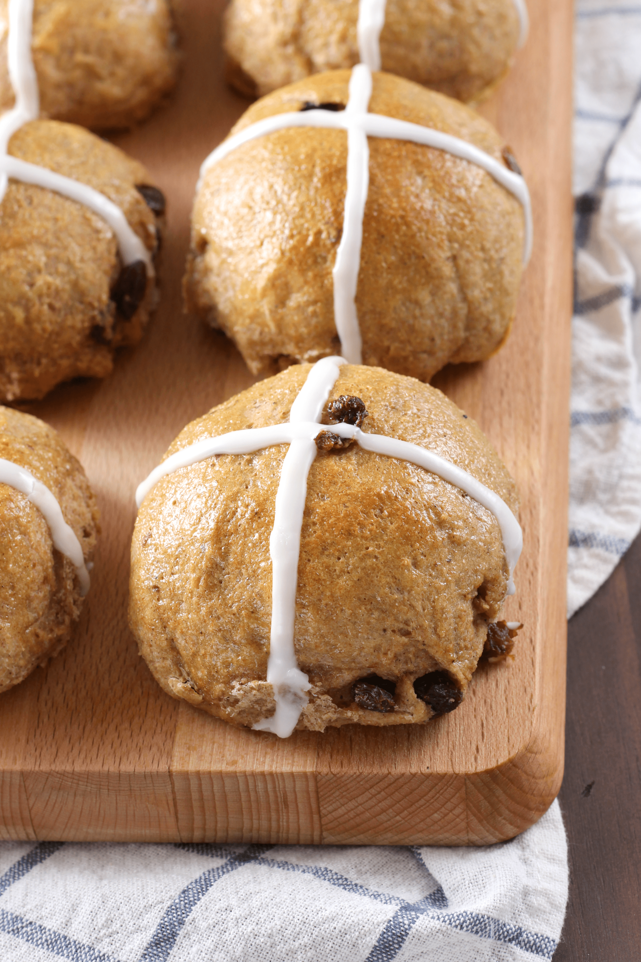 Whole Wheat Hot Cross Buns Recipe from A Kitchen Addiction