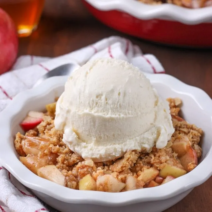 Apple Peanut Butter Crisp Recipe from A Kitchen Addiction