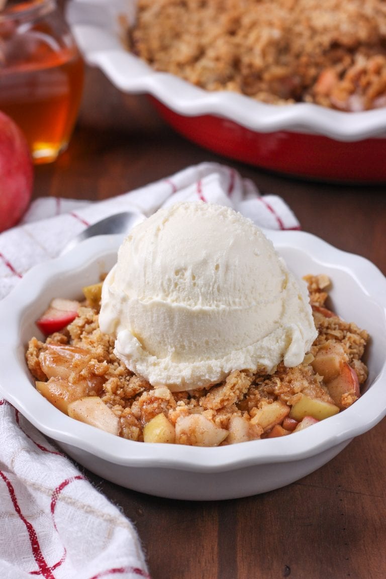 Apple Peanut Butter Crisp {Whole Wheat} A Kitchen Addiction
