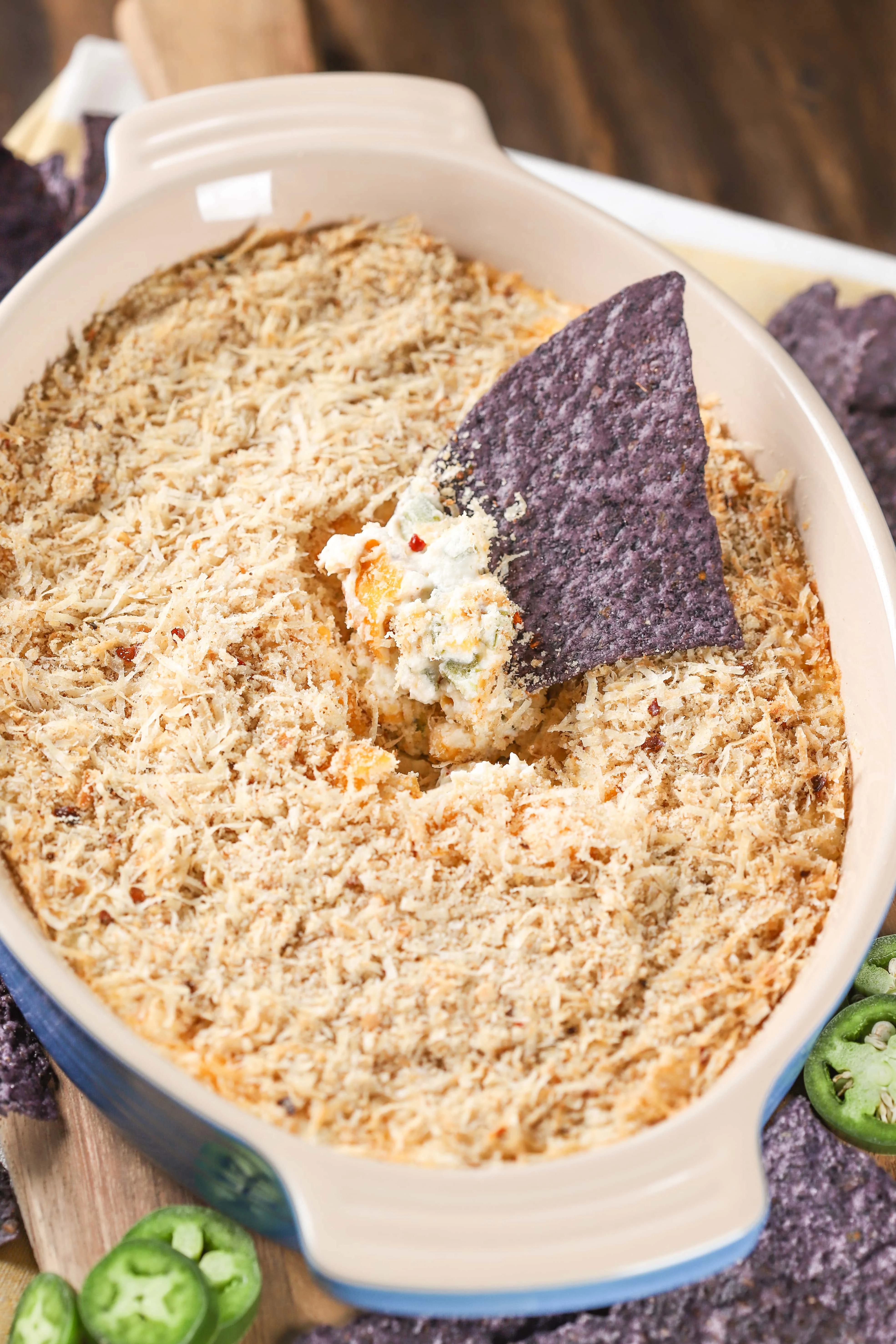 Jalapeno Popper Dip made in the oven or microwave