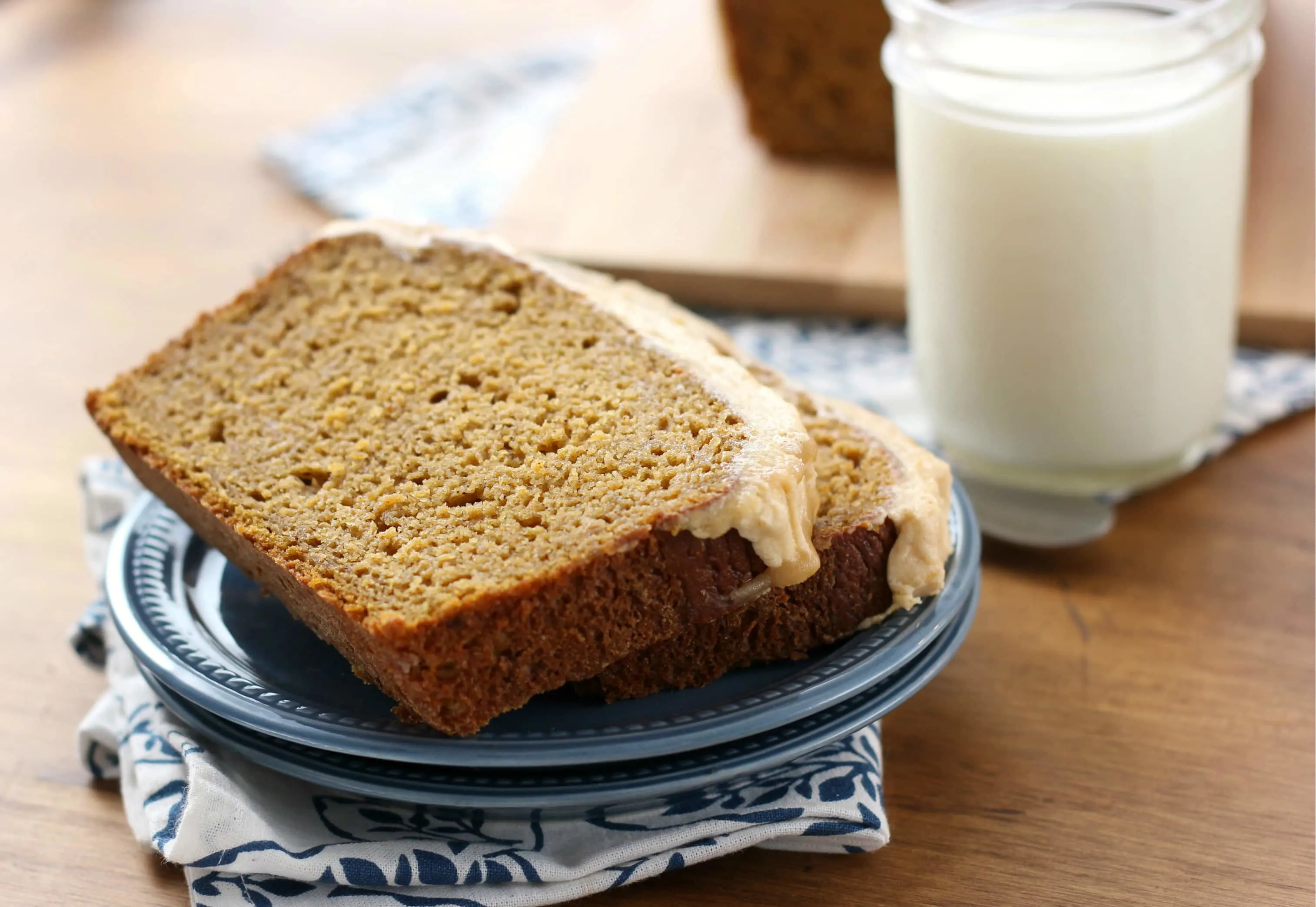 Pumpkin Bread with Salted Caramel Drizzled Pumpkin Bread Recipe from A Kitchen Addiction