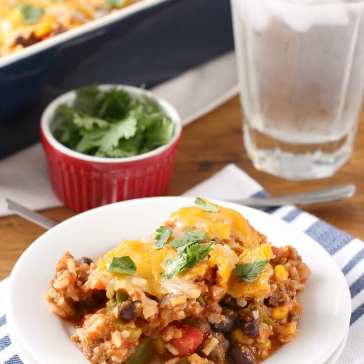 Southwestern Stuffed Pepper Casserole Recipe from A Kitchen Addiction