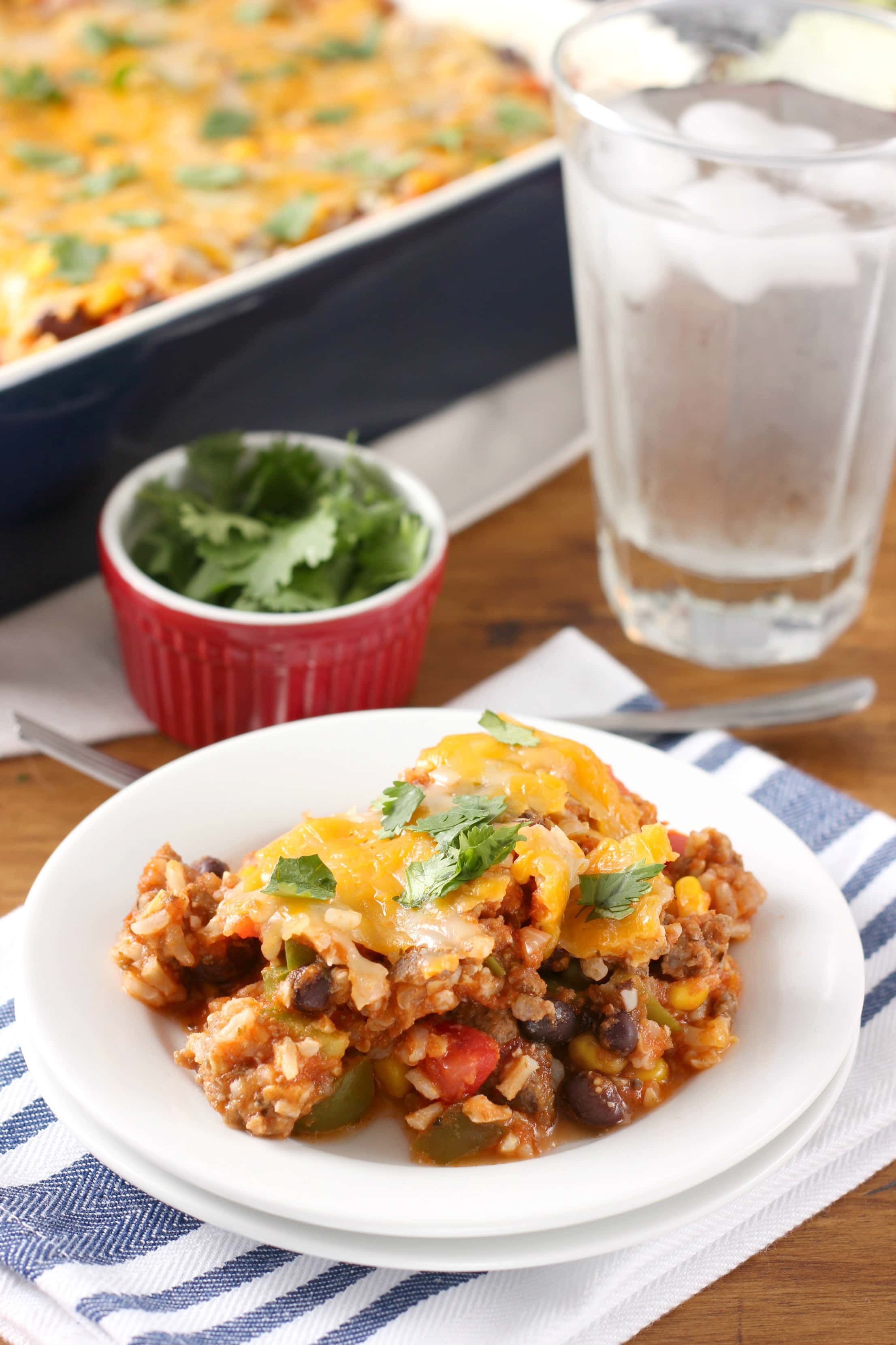 Southwestern Stuffed Pepper Casserole Recipe from A Kitchen Addiction