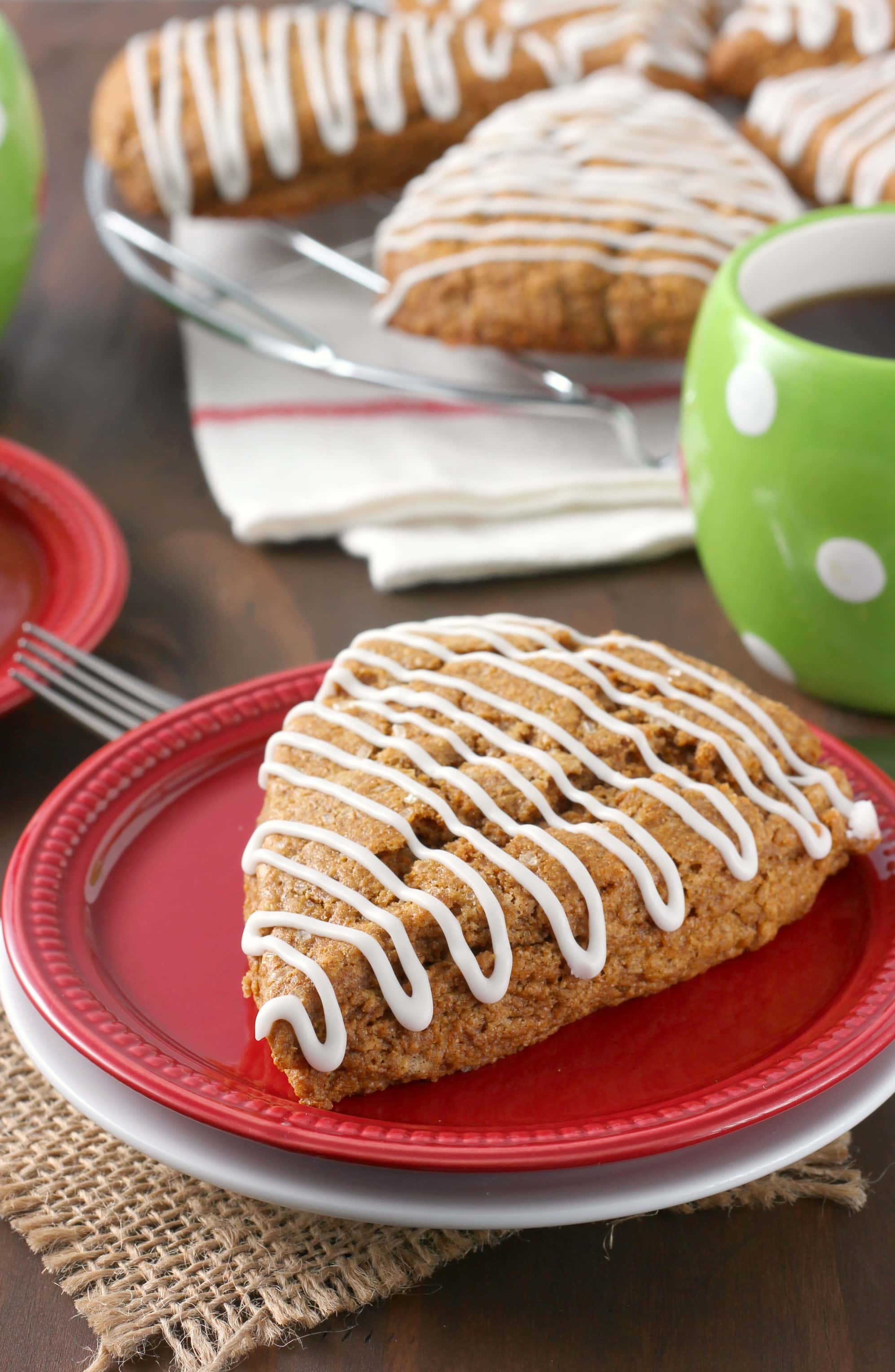 Gingerbread Scones Recipe from A Kitchen Addiction
