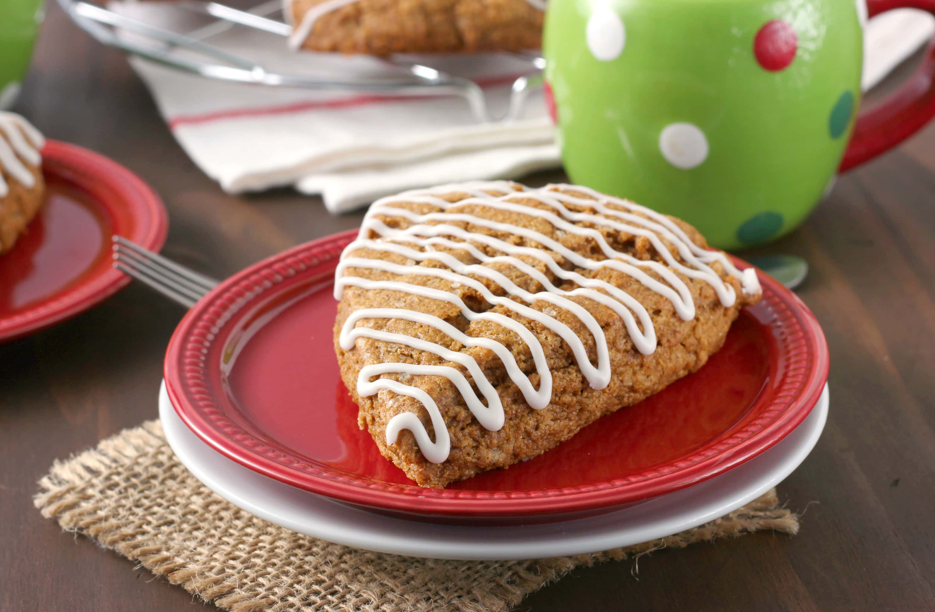 Gingerbread Scones Recipe from A Kitchen Addiction