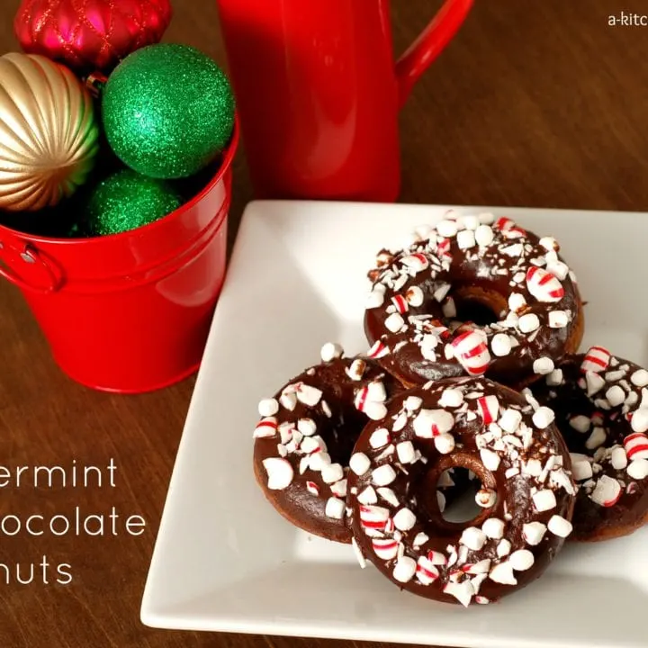 Peppermint Hot Chocolate Donuts