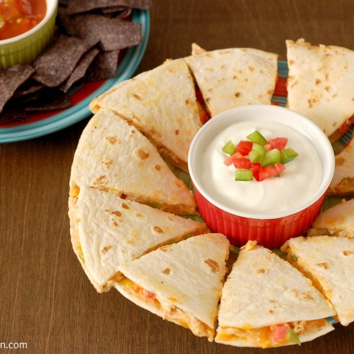 Buffalo Chicken Quesadillas