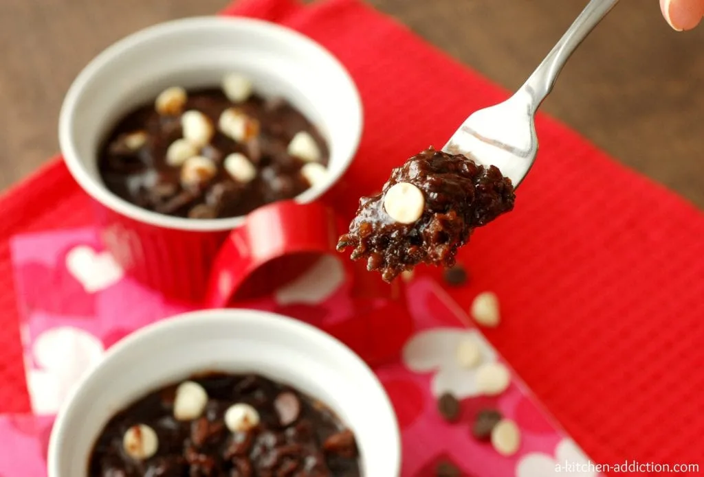 Chocolate Raspberry Pudding Cake #valentinesday