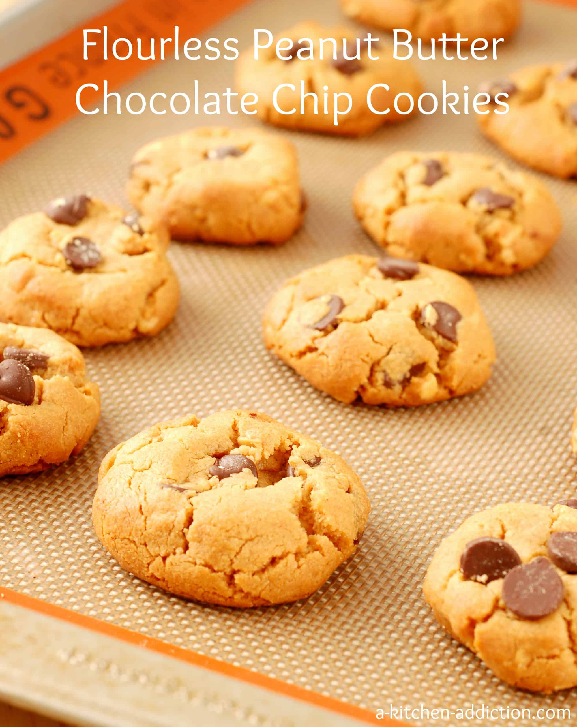 Flourless peanut butter chocolate chip cookies a kitchen addiction
