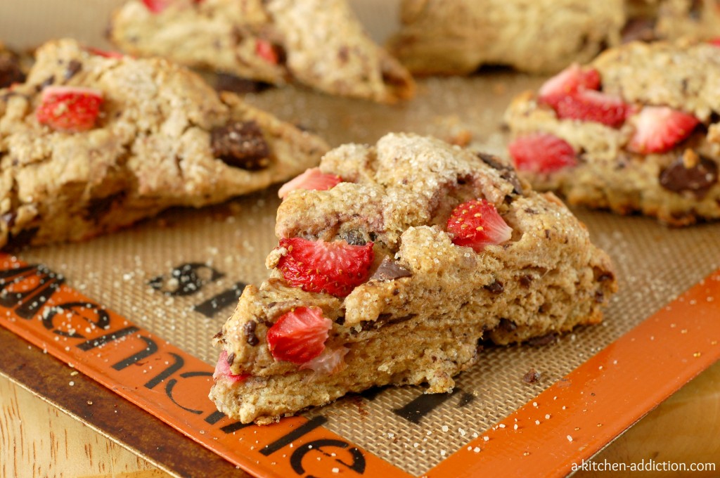 Strawberry & Dark Chocolate Chunk Scones