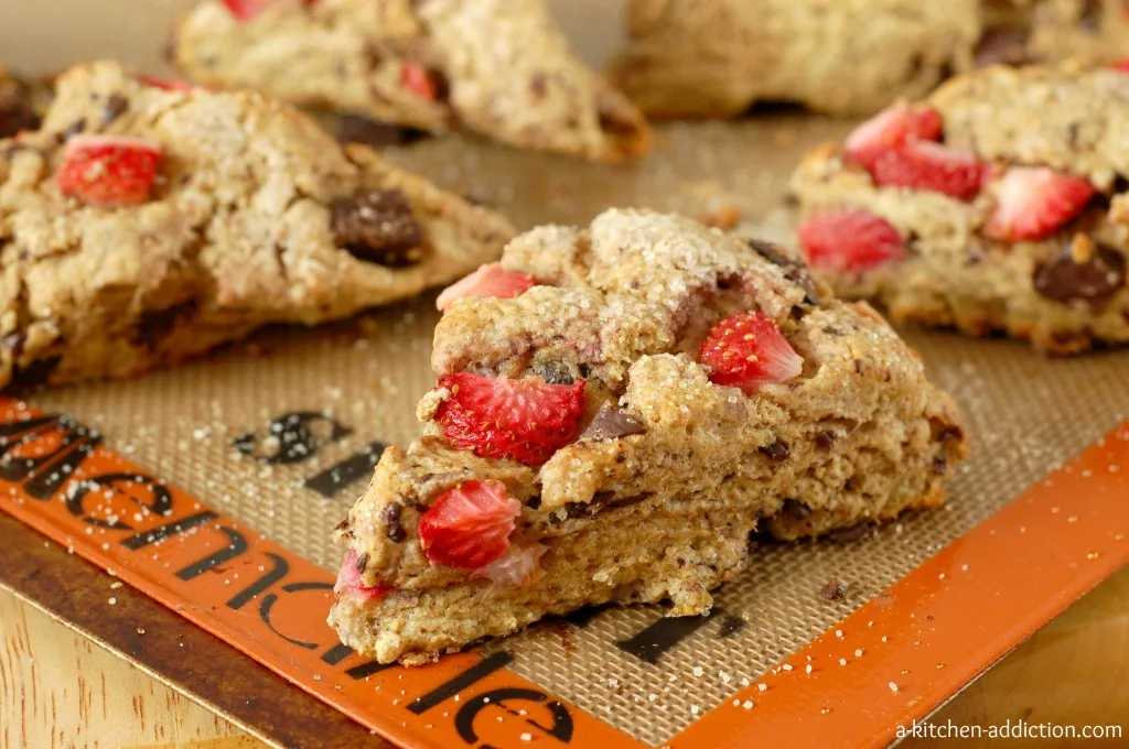 Strawberry & Dark Chocolate Chunk Scones