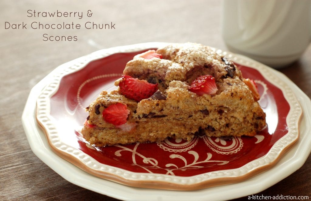 Strawberry & Dark Chocolate Chunk Scones