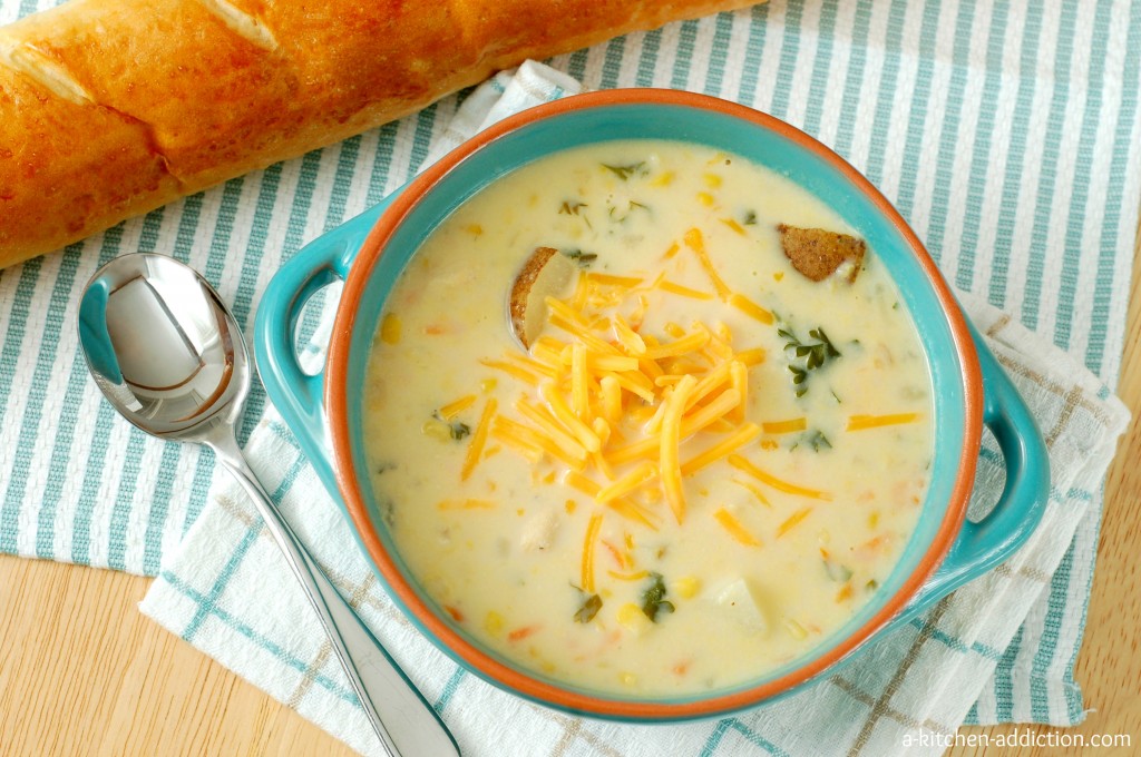 Crock Pot Chicken Corn Chowder #recipe