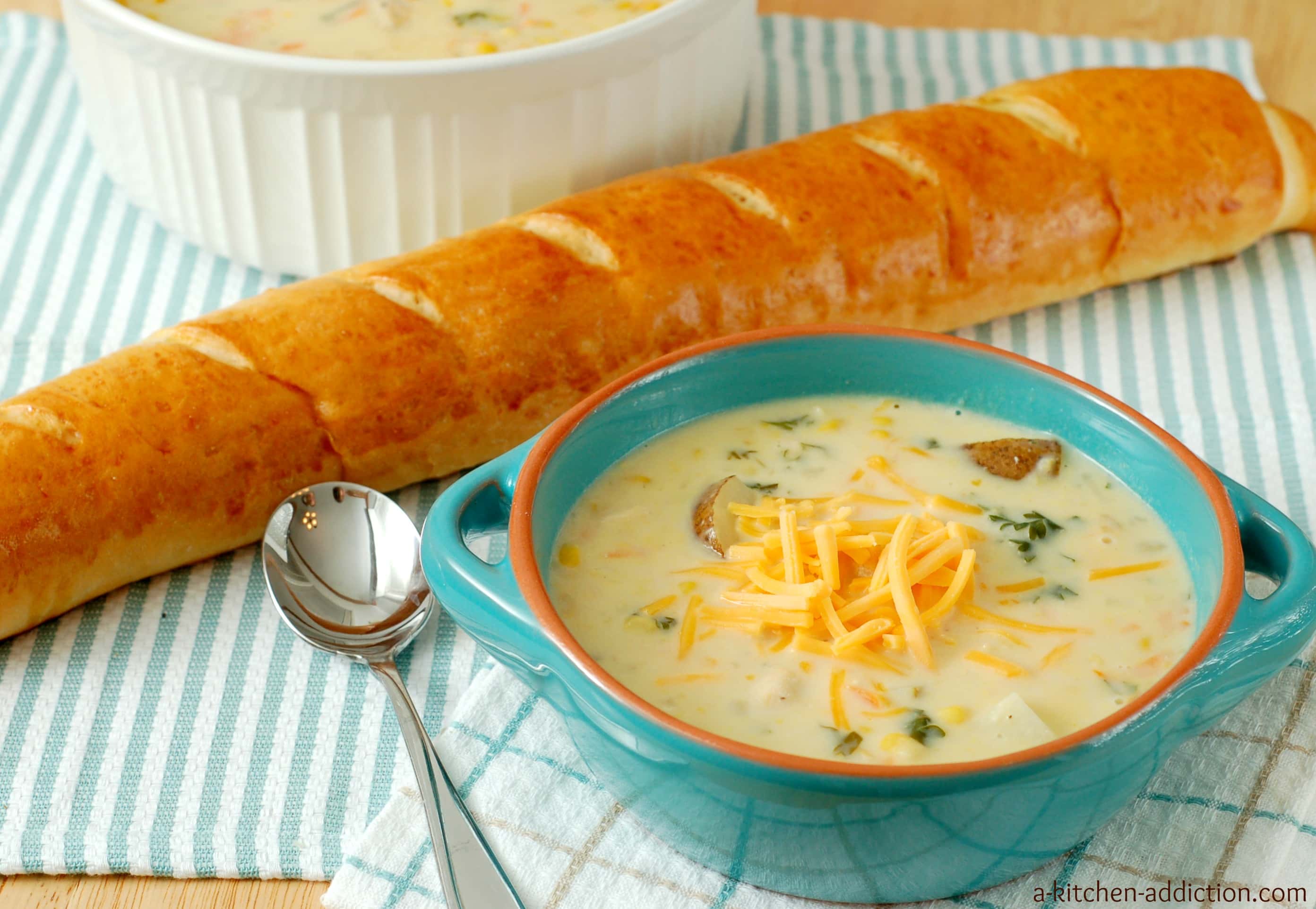 Crock Pot Chicken Corn Chowder #recipe