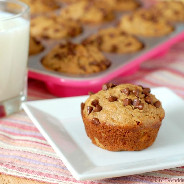 Peanut Butter Banana Chocolate Chip Muffin Recipe