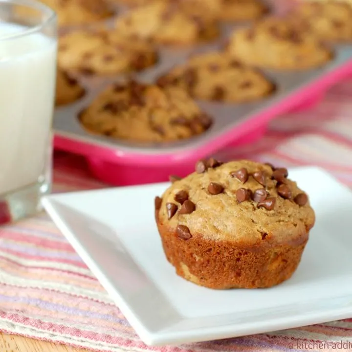 Peanut Butter Banana Chocolate Chip Muffin Recipe