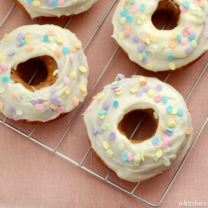 Carrot Cake Donuts Recipe l www.a-kitchen-addiction.com