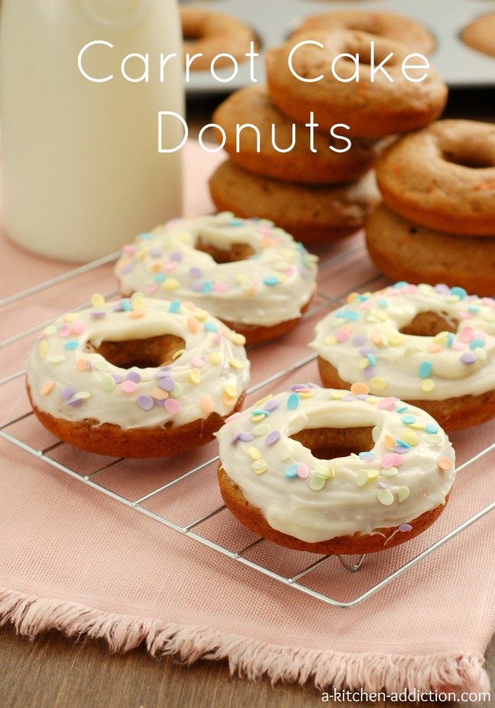 Carrot Cake Donuts Recipe l www.a-kitchen-addiction.com