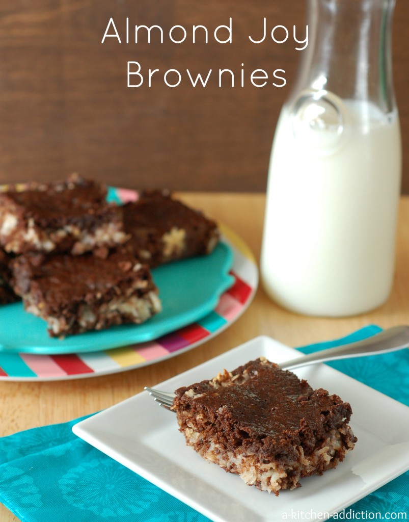 Almond Joy Brownies Recipe l www.a-kitchen-addiction.com