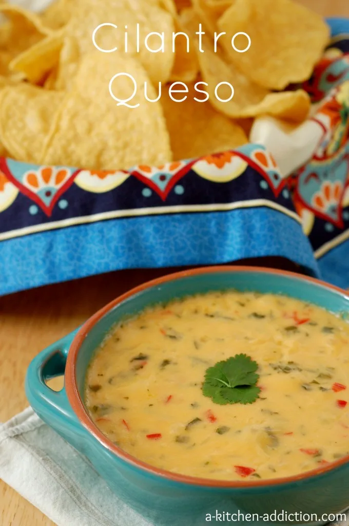 Cilantro Queso from www.a-kitchen-addiction.com Cilantro Queso Recipe l www.a-kitchen-addiction.com