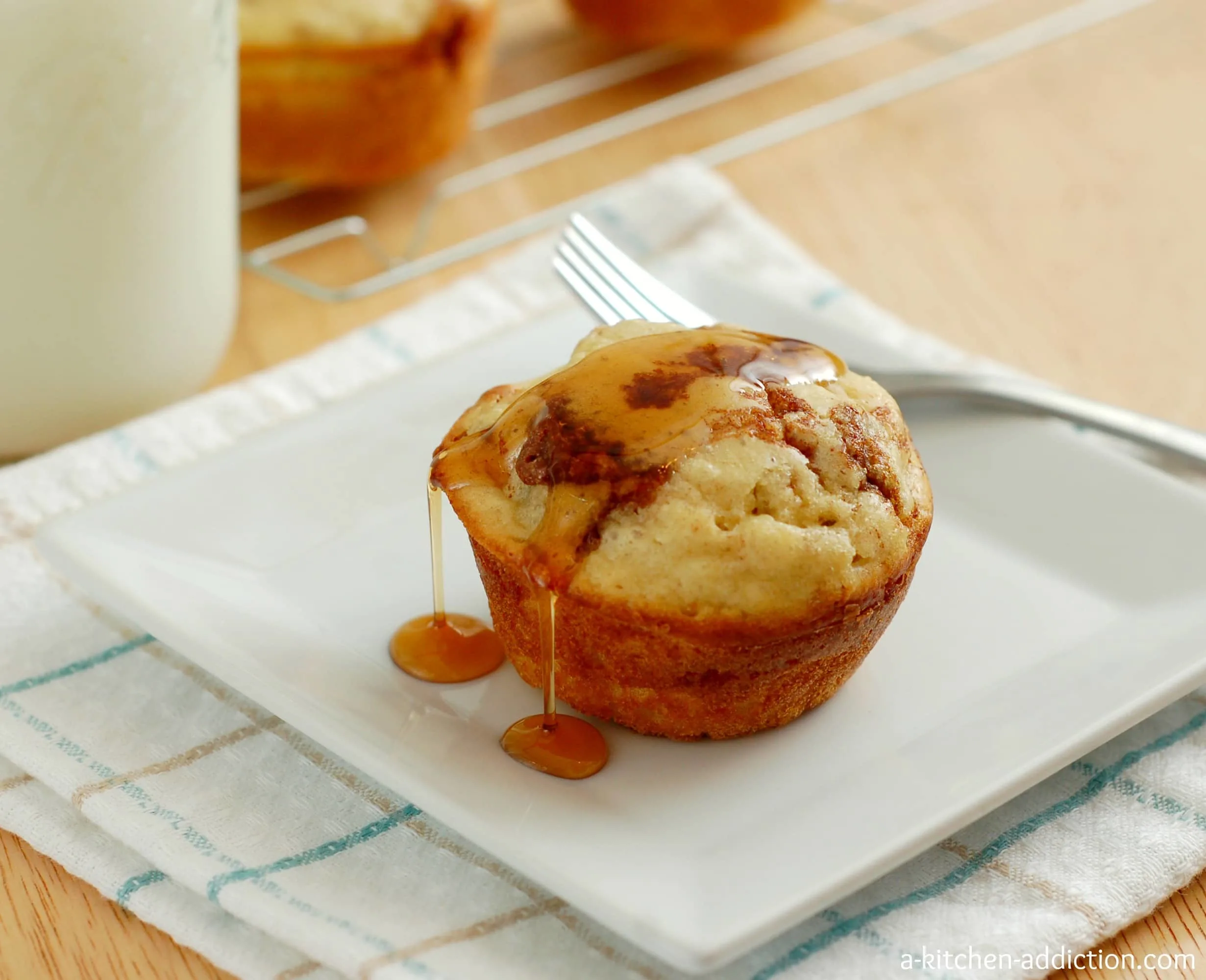 Cinnamon Sugar Pancake Muffins Recipe l www.a-kitchen-addiction.com