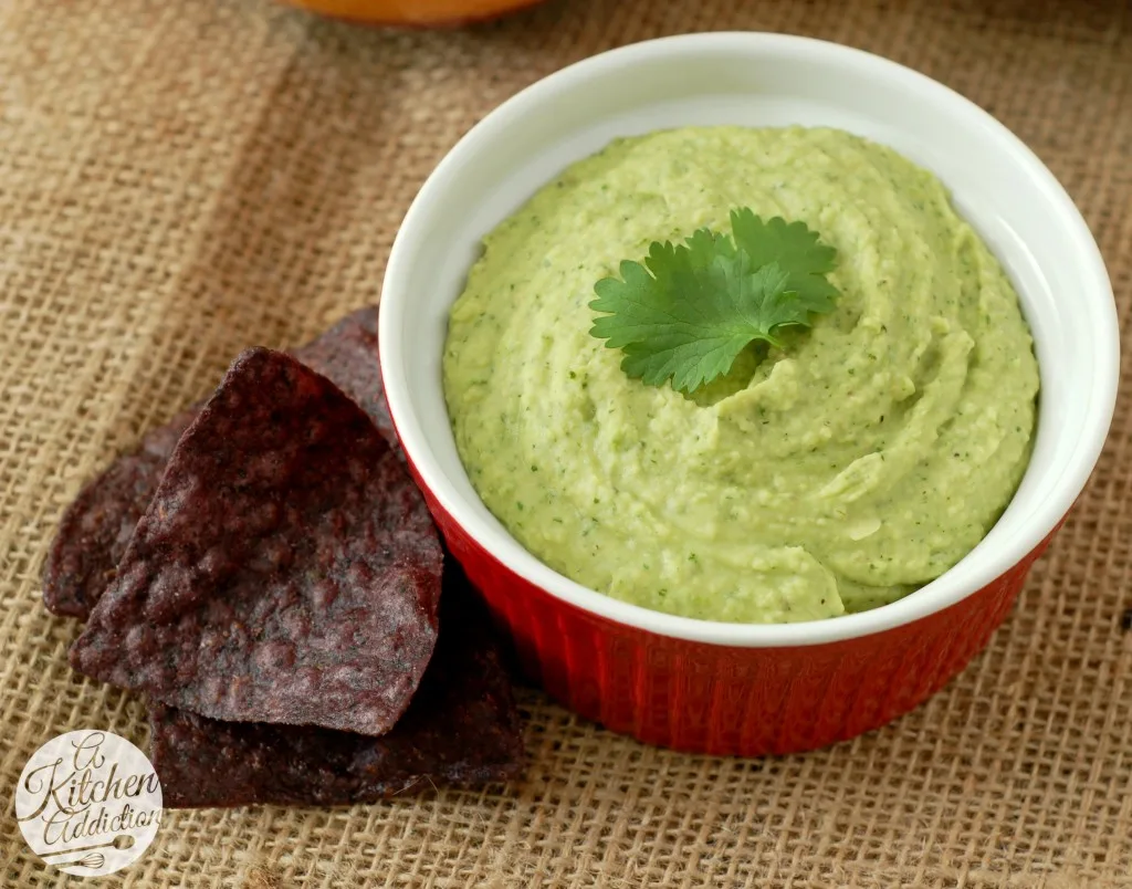 Cilantro Lime Jalapeno Hummus Recipe l www.a-kitchen-addiction.com