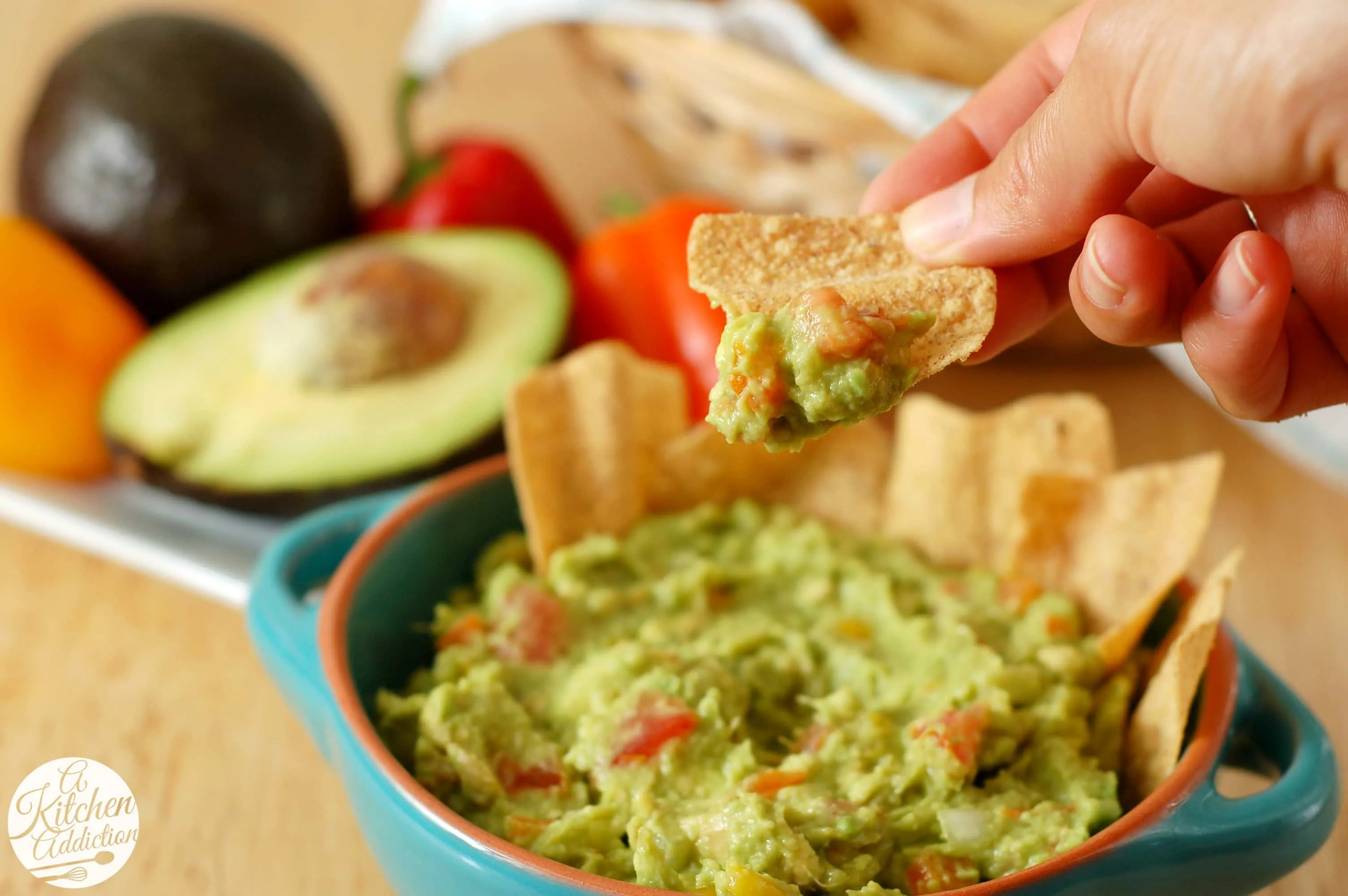 Easy Garden Guacamole Recipe l www.a-kitchen-addiction.com