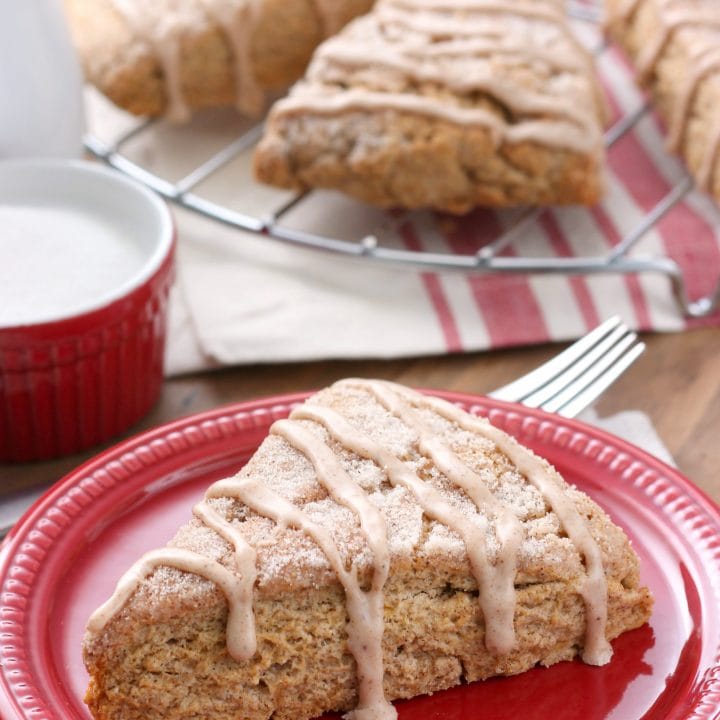 Snickerdoodle Scones Recipe from A Kitchen Addiction