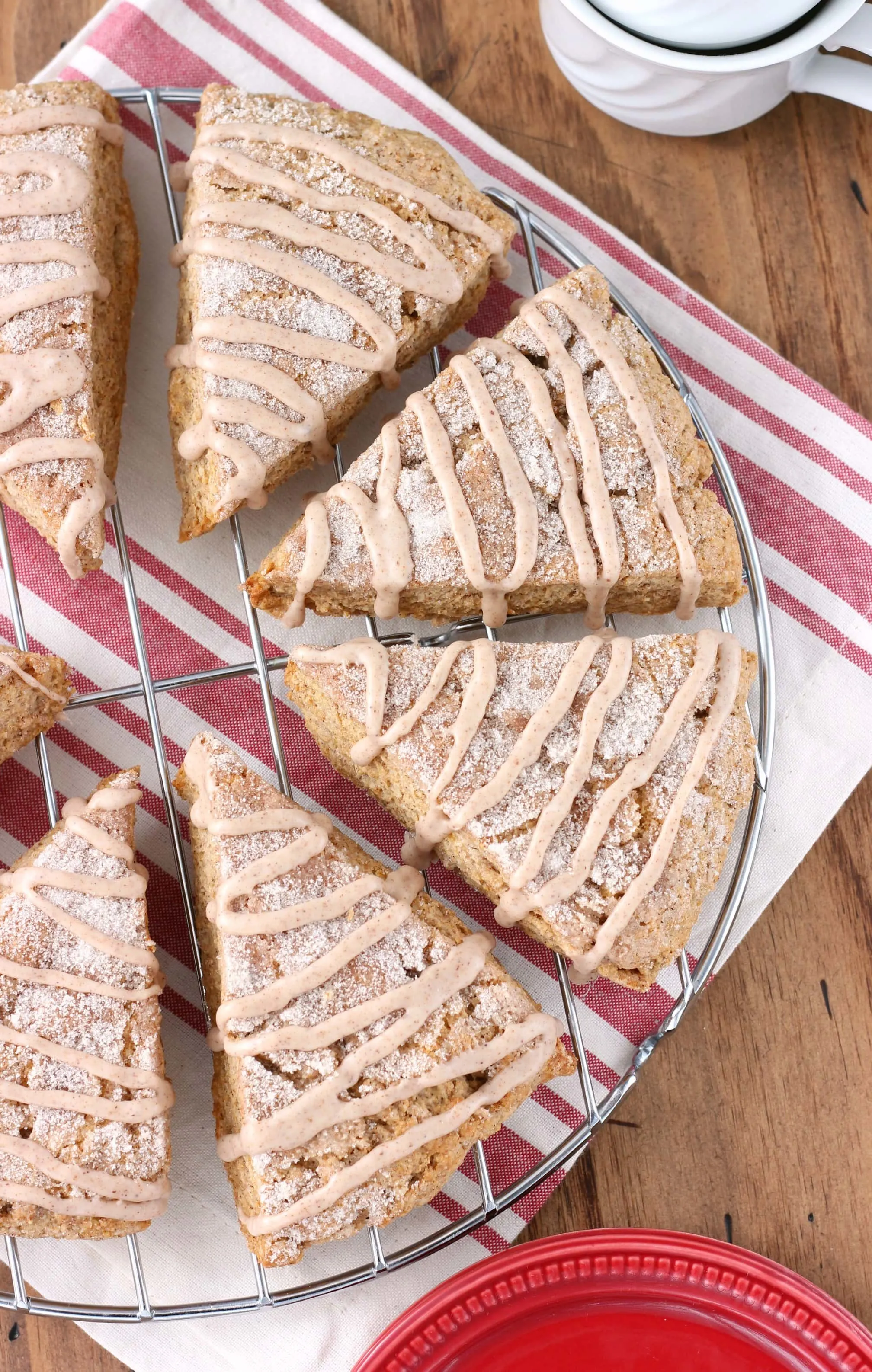 Snickerdoodle Scones Recipe from A Kitchen Addiction