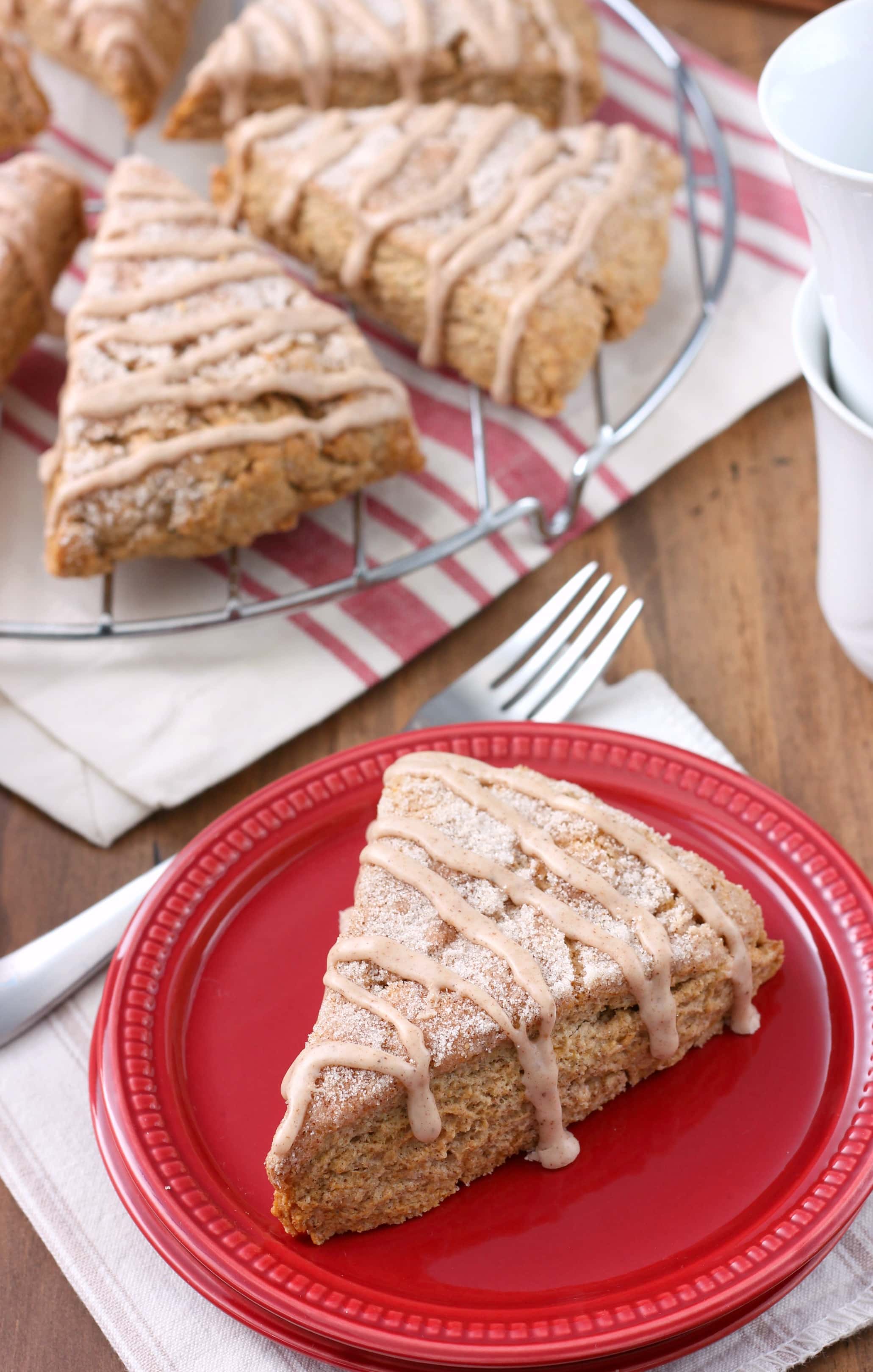 Snickerdoodle Scones Recipe from A Kitchen Addiction