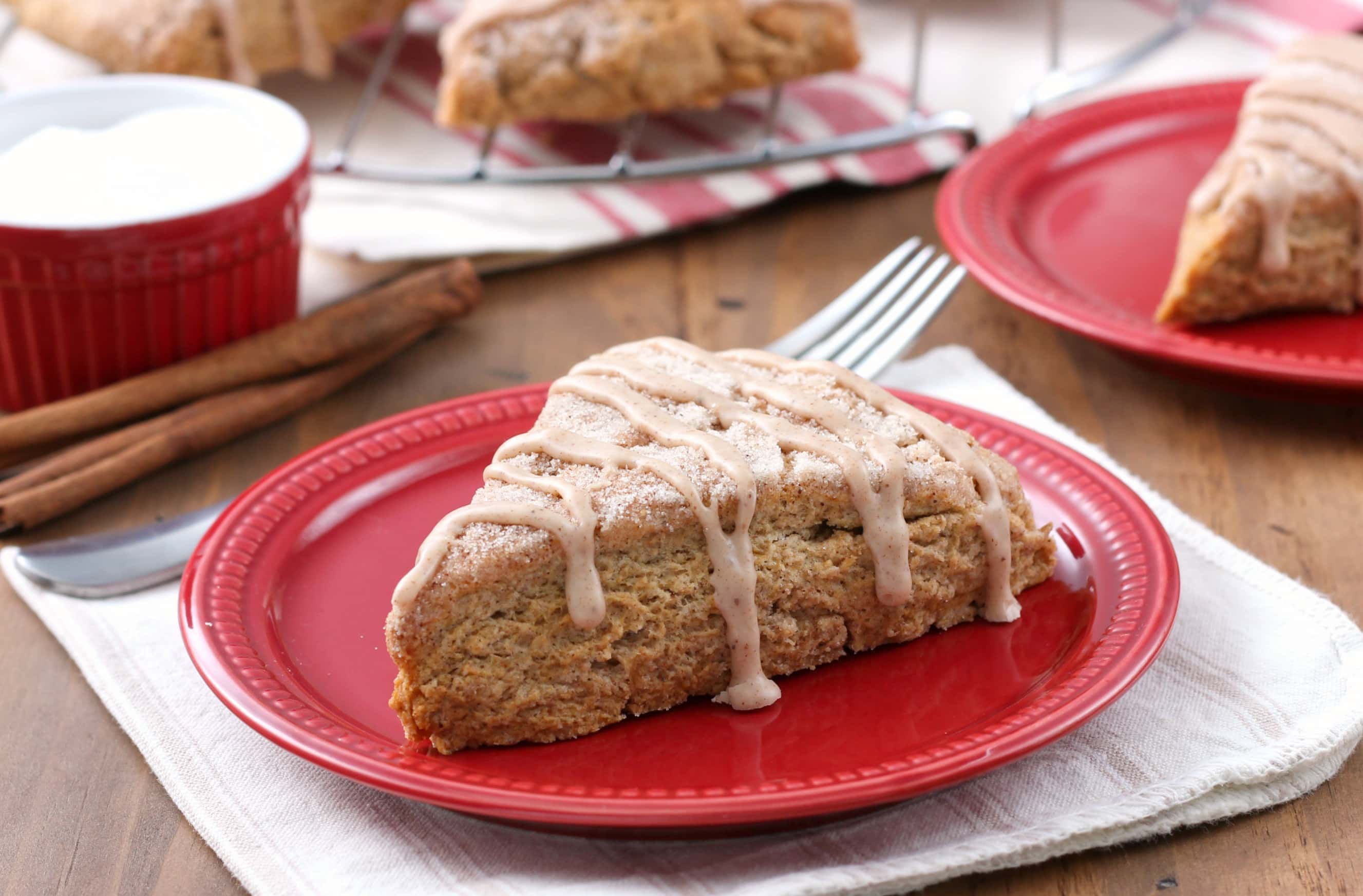 Snickerdoodle Scones Recipe from A Kitchen Addiction