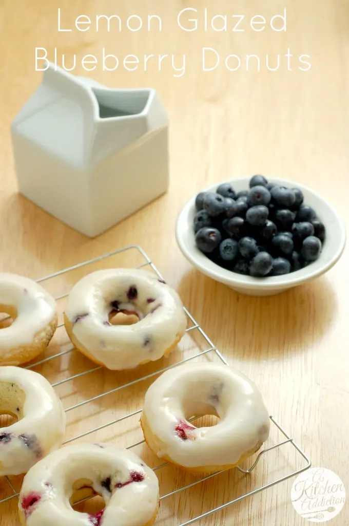 Lemon Glazed Blueberry Donuts l www.a-kitchen-addiction.com Lemon Glazed Blueberry Donuts Recipe l www.a-kitchen-addiction.com