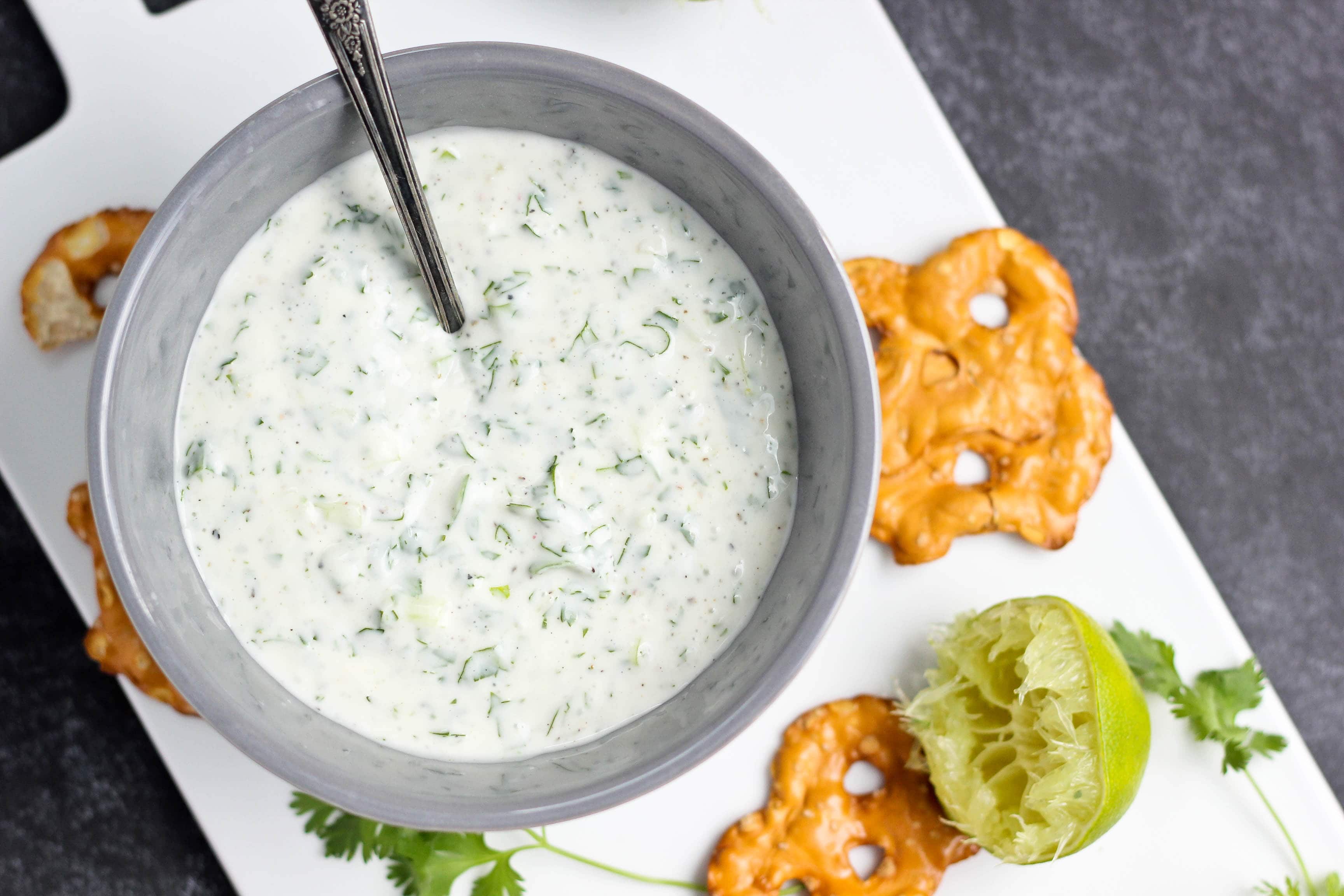 Cilantro Lime Dip - Guest Post by Cassie from www.bakeyourday.net