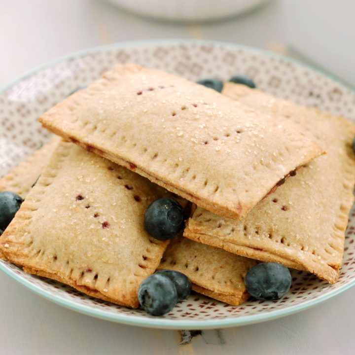 Whole Wheat Blueberry Toaster Pastries l www.a-kitchen-addiction.com
