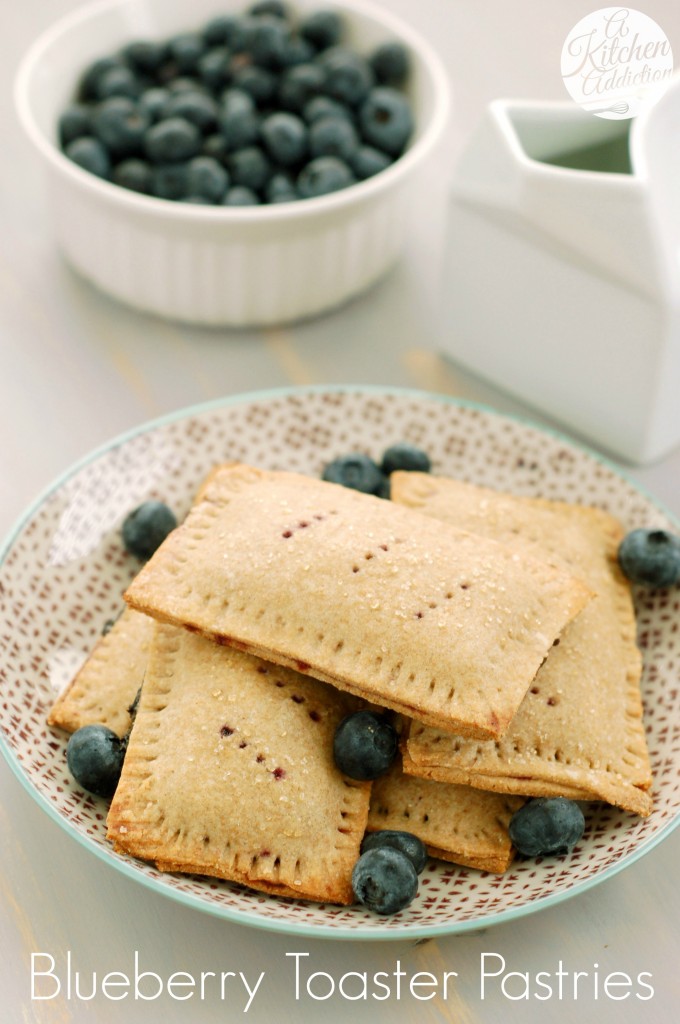 Whole Wheat Blueberry Toaster Pastries l www.a-kitchen-addiction.com