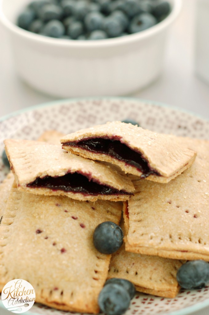 Whole Wheat Blueberry Toaster Pastries l www.a-kitchen-addiction.com